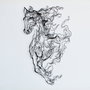 Wallity Metal Horse Line Art - APT724